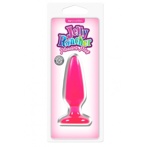 Малая розовая анальная пробка Jelly Rancher Pleasure Plug Small - 10,2 см.