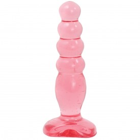 Розовая анальная пробка Crystal Jellies 5" Anal Delight - 14 см.