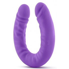 Фиолетовый двусторонний фаллоимитатор 18 inch Silicone Slim Double Dong - 45,7 см.