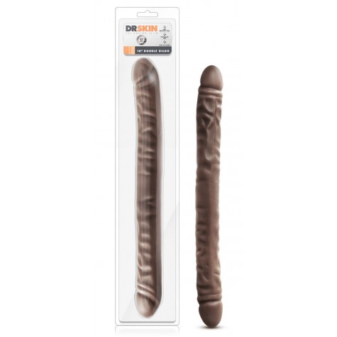 Коричневый двусторонний фаллоимитатор 18 Inch Double Dildo - 45,7 см.