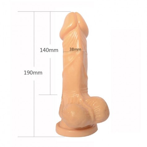 Телесный фаллоимитатор 7 inch Realistic Cock - 19 см.