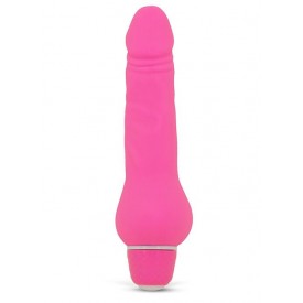 Розовый вибратор-реалистик PURRFECT SILICONE CLASSIC MINI - 14 см.